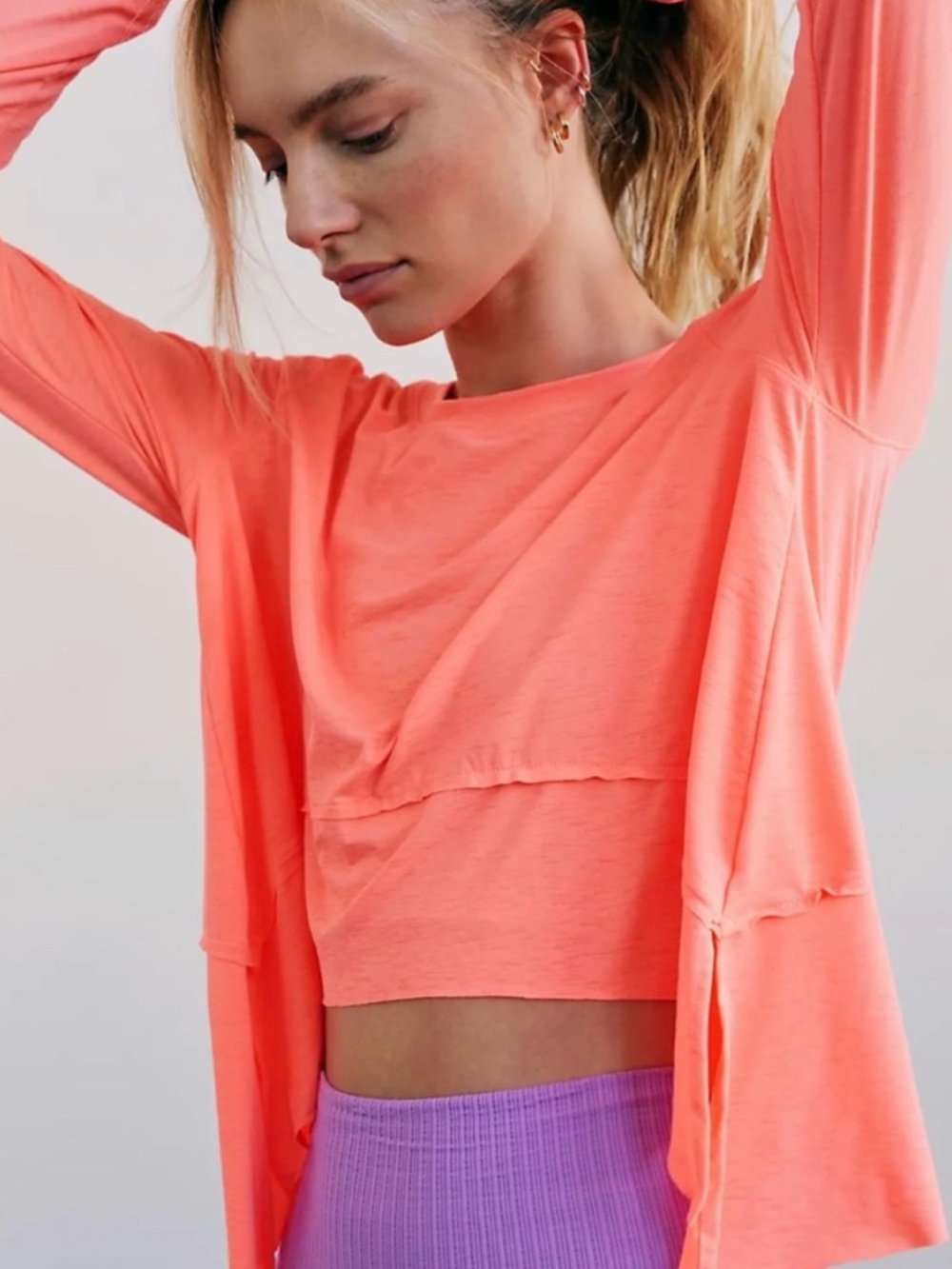 Free People Movement Tempo UV Protection Long Sleeve Tee Medium